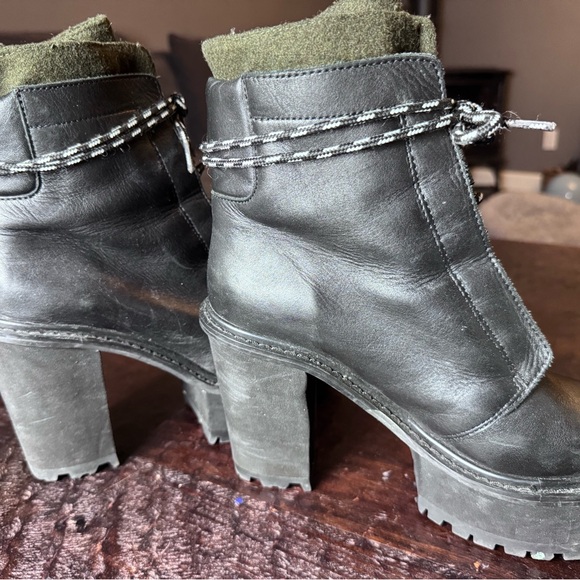 Shellys London Black Heeled Boots - Picture 6 of 8